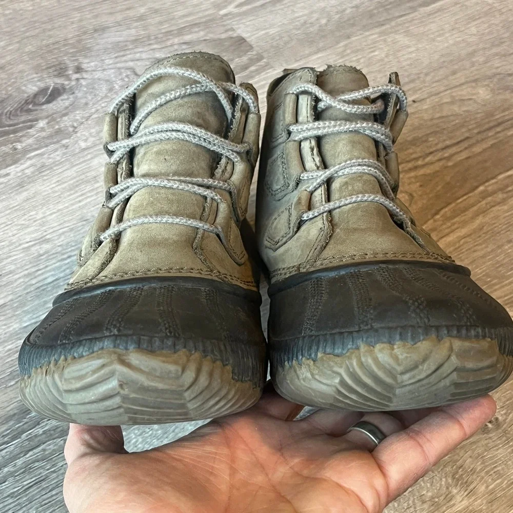 Sorel Out N About Duck Boots Brown Leather Waterproof Womens 9.5 UK 7.5 EU‎ 40.5